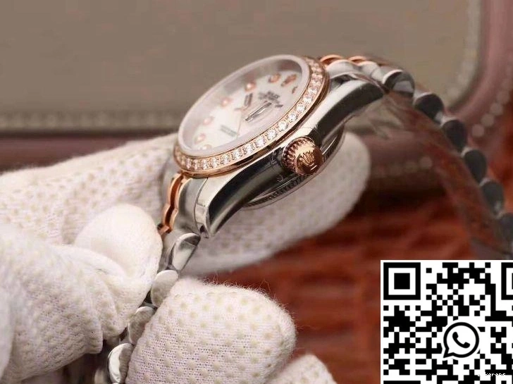 Rolex Enamel Two 28MM Lady Bracelet Dial Datejust Tone 0519
